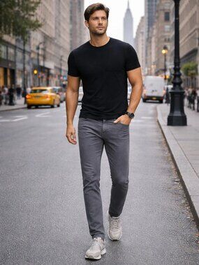 Banana Republic Men's Pants Dark Gray Travel Jean Comfort Stretch Size 34/30 NWT